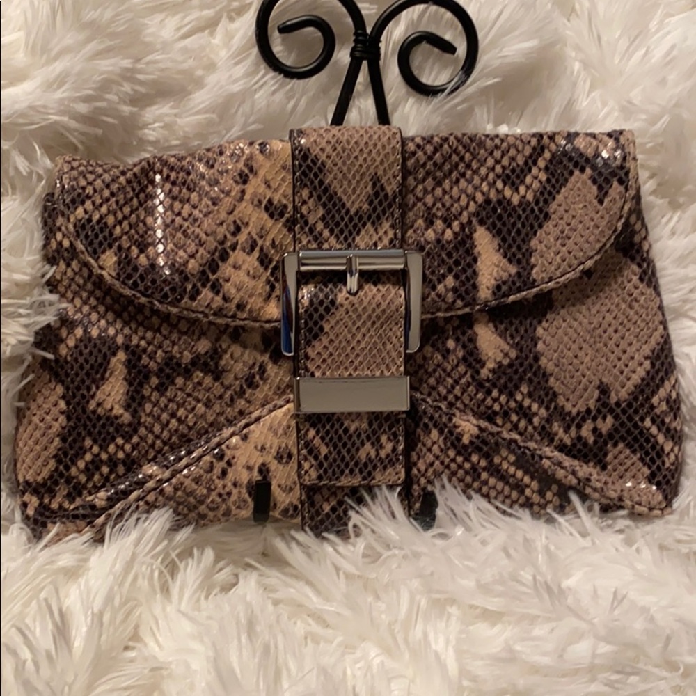 Michael Kors Snake & Leather Clutch